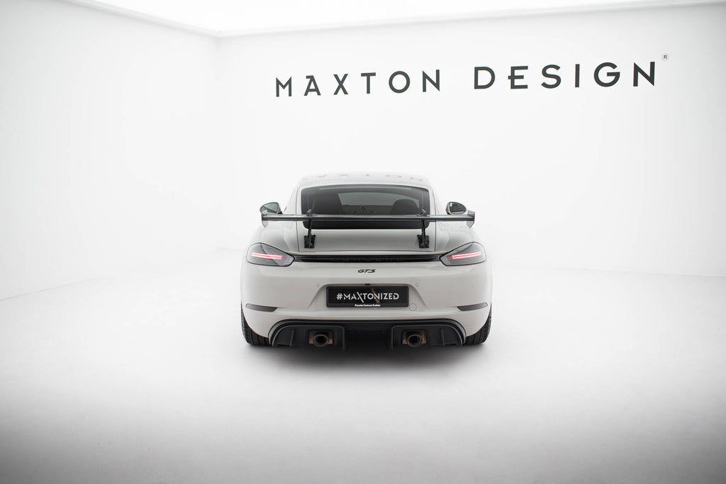 Maxton Design Carbon Spoiler With Upper Swan Mounting V.1 Porsche 718 Cayman 982c für Porsche Cayman 982c