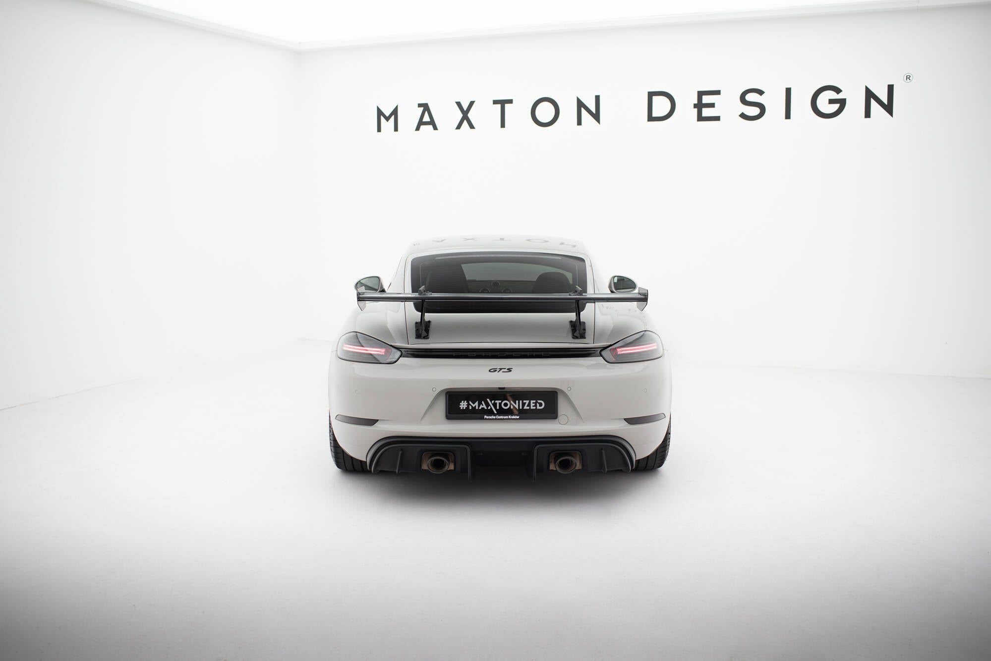 Maxton Design Carbon Spoiler With Upper Swan Mounting V.1 Porsche 718 Cayman 982c für Porsche Cayman 982c