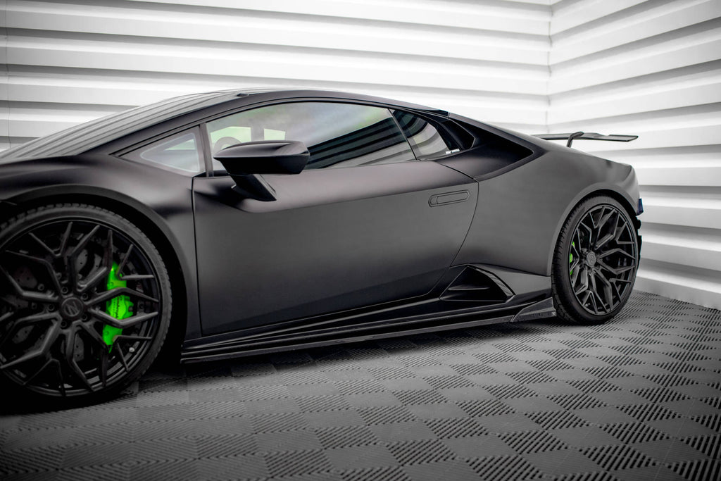 Maxton Design Street+ Seitenschweller Leisten passend für Lamborghini Huracan EVO schwarz Hochglanz