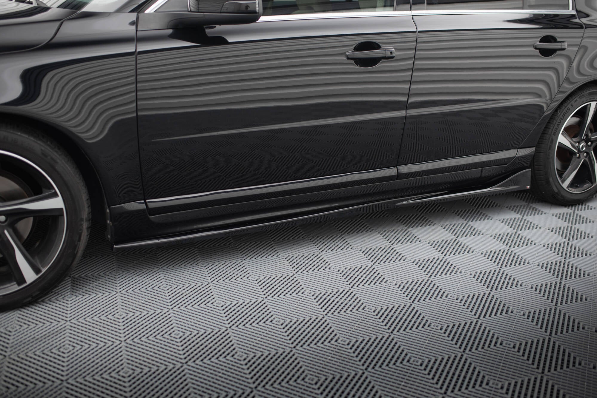 Maxton Design Street+ Seitenschweller Leisten passend für Volvo S80 Mk2 schwarz Hochglanz