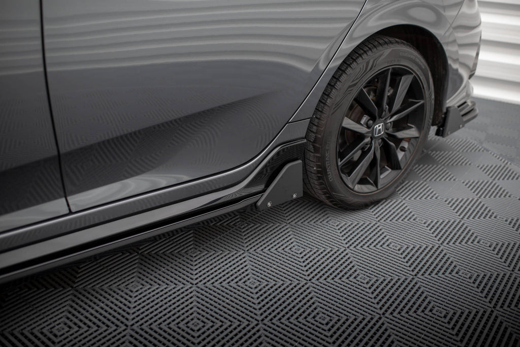 Maxton Design Street+ Seitenschweller Leisten + Flaps passend für Honda Civic Sport Mk 10
