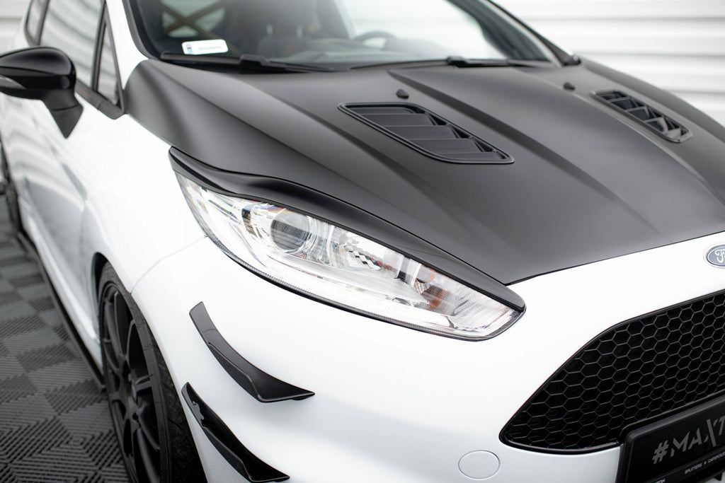 Maxton Design Scheinwerfer Blenden Böser Blick V.1 passend für Ford Fiesta ST / ST-Line / Standard Mk7 FL schwarz Hochglanz