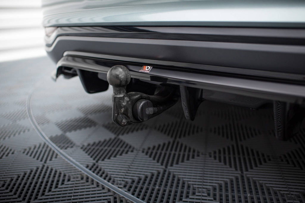 Maxton Design Street+ Mittlerer Diffusor RACE passend für Audi A6 Allroad C8 schwarz Hochglanz
