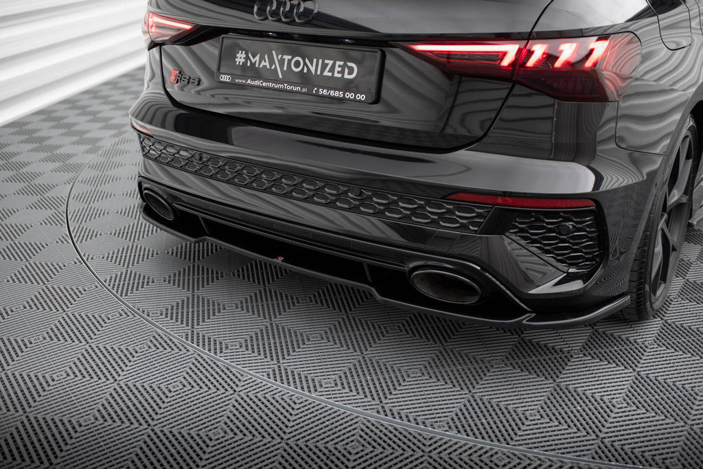 Maxton Design Heckansatz Audi RS3 Sportback 8Y schwarz Hochglanz für Audi A3