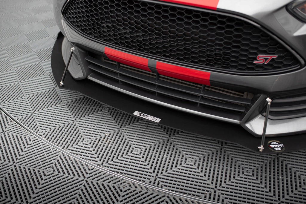 Maxton Design Sport Street+ Spoilerlippe Front Ansatz V.2 passend für Ford Focus ST Mk3 FL