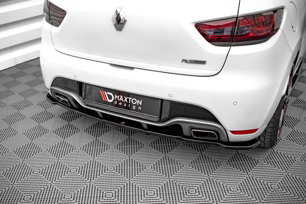 Maxton Design Street+ Mittlerer Diffusor RACE passend für Renault Clio RS Mk4 schwarz Hochglanz