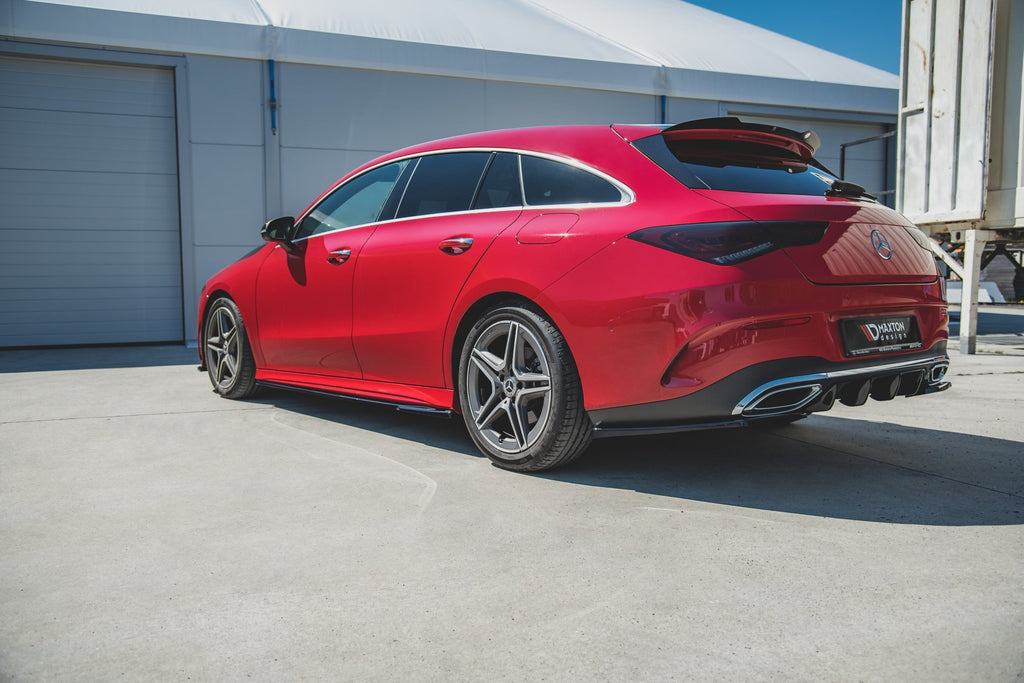 Maxton Design Seitenschweller Ansatz für Mercedes-Benz CLA AMG-Line C118 schwarz matt