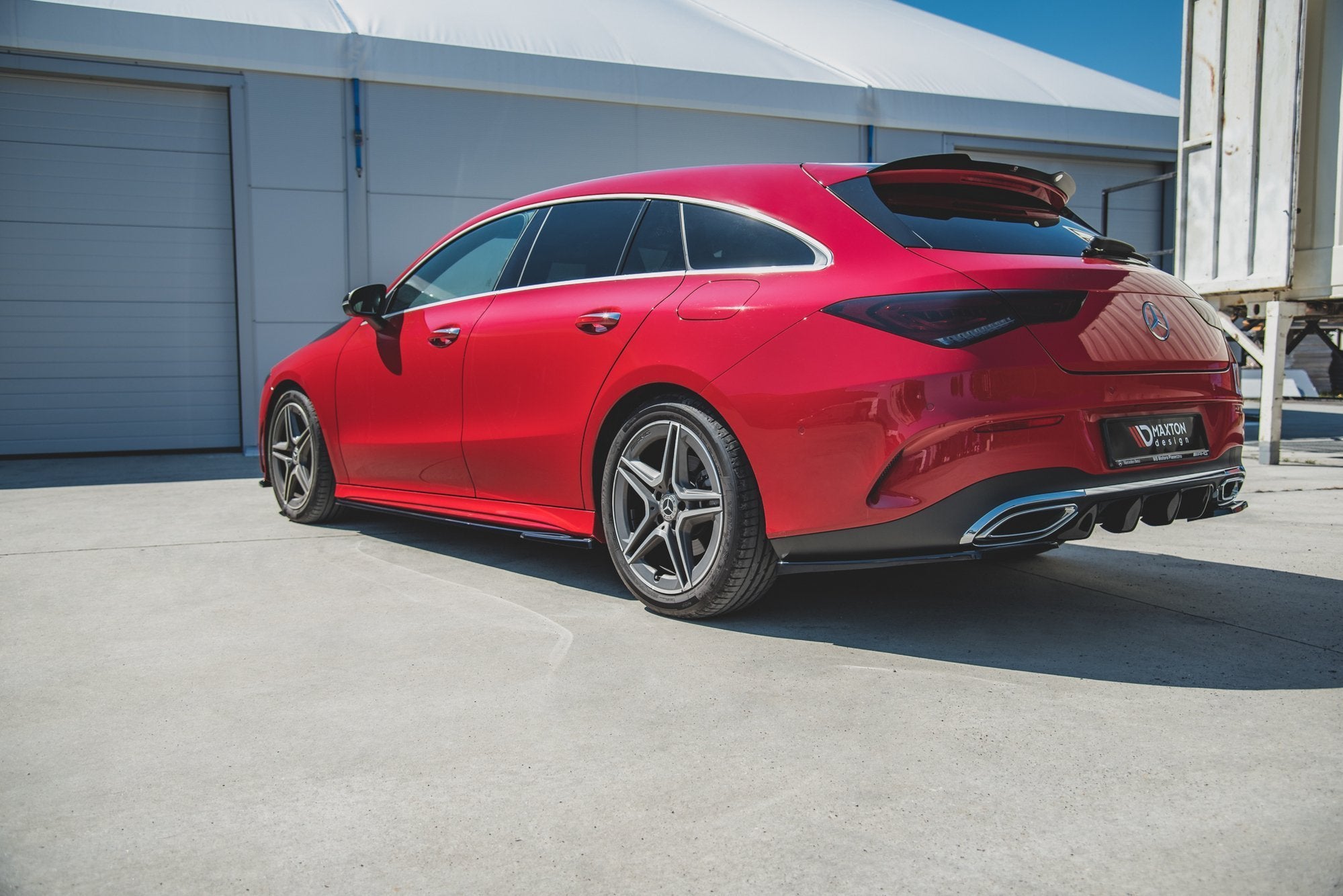 Maxton Design Seitenschweller Ansatz für Mercedes-Benz CLA AMG-Line C118 schwarz matt