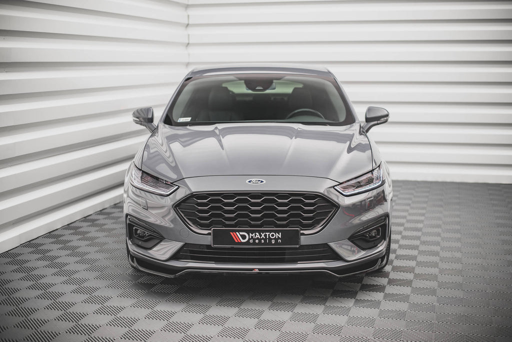 Maxton Design Street+ Spoilerlippe Front Ansatz V.1 passend für Ford Mondeo ST-Line Mk5 Facelift schwarz Hochglanz