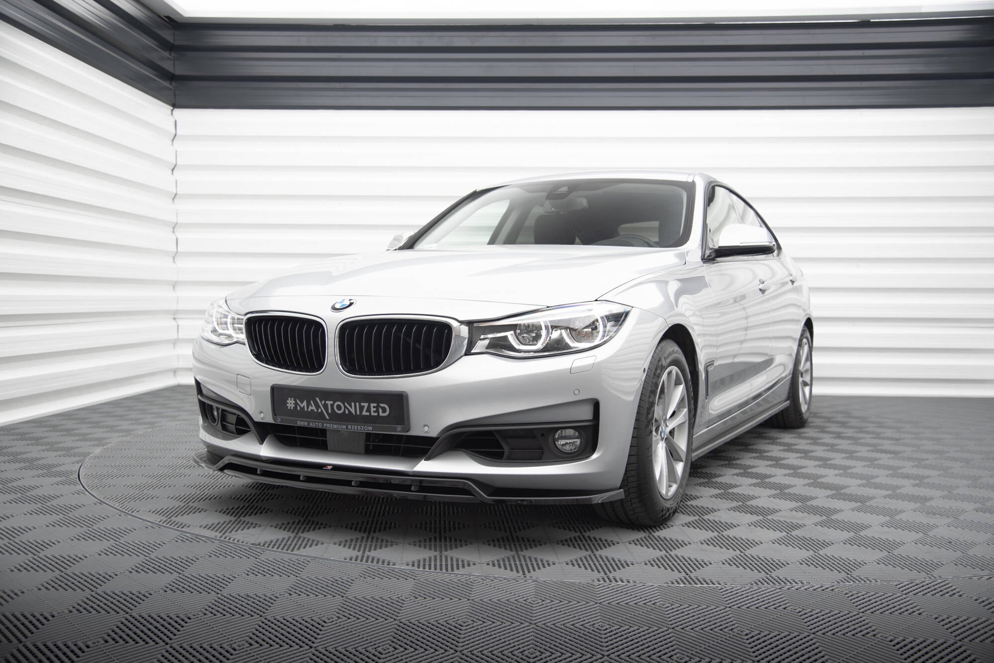 Maxton Design Street+ Spoilerlippe Front Ansatz passend für BMW 3er GT F34 schwarz Hochglanz
