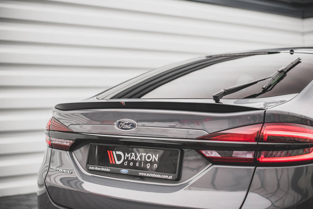 Maxton Design Spoiler CAP passend für Ford Mondeo Liftback Mk5 schwarz Hochglanz