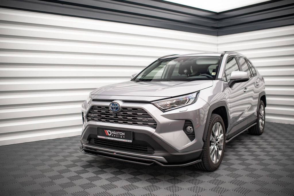 Maxton Design Street+ Spoilerlippe Front Ansatz passend für Toyota RAV4 Mk5 schwarz Hochglanz