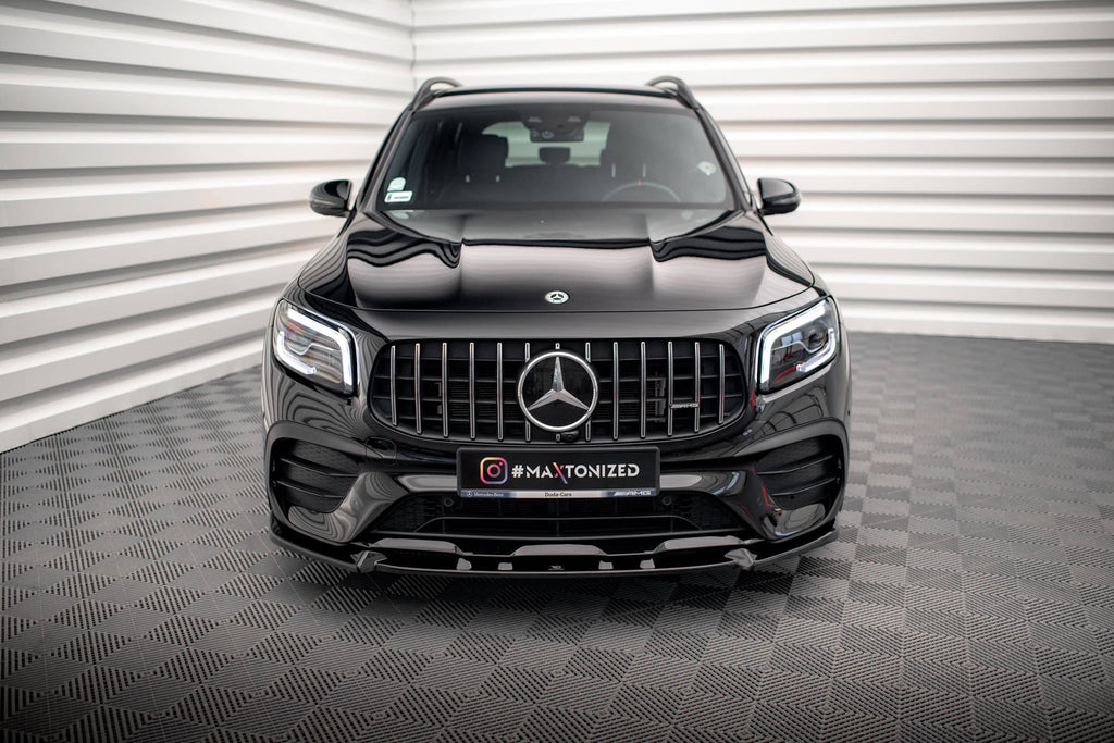 Maxton Design Street+ Spoilerlippe Front Ansatz V.1 passend für Mercedes-AMG GLB 35 / AMG-Line X247 schwarz Hochglanz