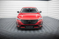 Maxton Design Street+ Spoilerlippe Front Ansatz V.1 passend für Peugeot 308 Mk3 schwarz Hochglanz