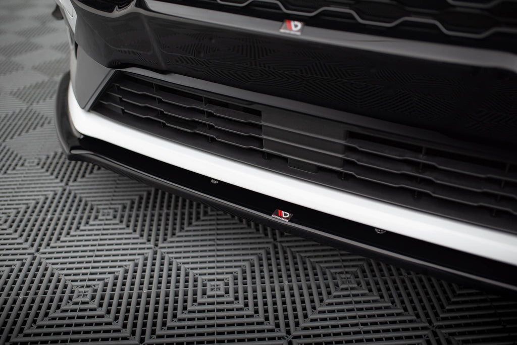 Maxton Design Street+ Spoilerlippe Front Ansatz V.2 passend für Ford Fiesta Mk8 ST / ST-Line schwarz Hochglanz