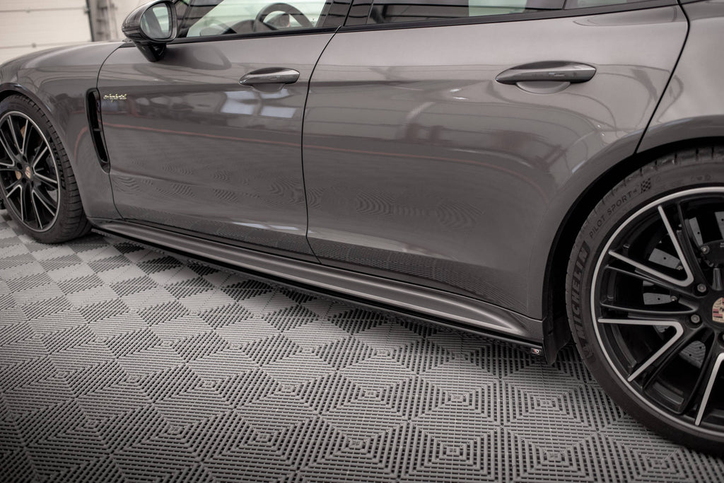 Maxton Design Street+ Seitenschweller Leisten passend für V.1 passend für Porsche Panamera Turbo S E-Hybrid / Panamera E-Hybrid / Panamera 4S 971 schwarz Hochglanz