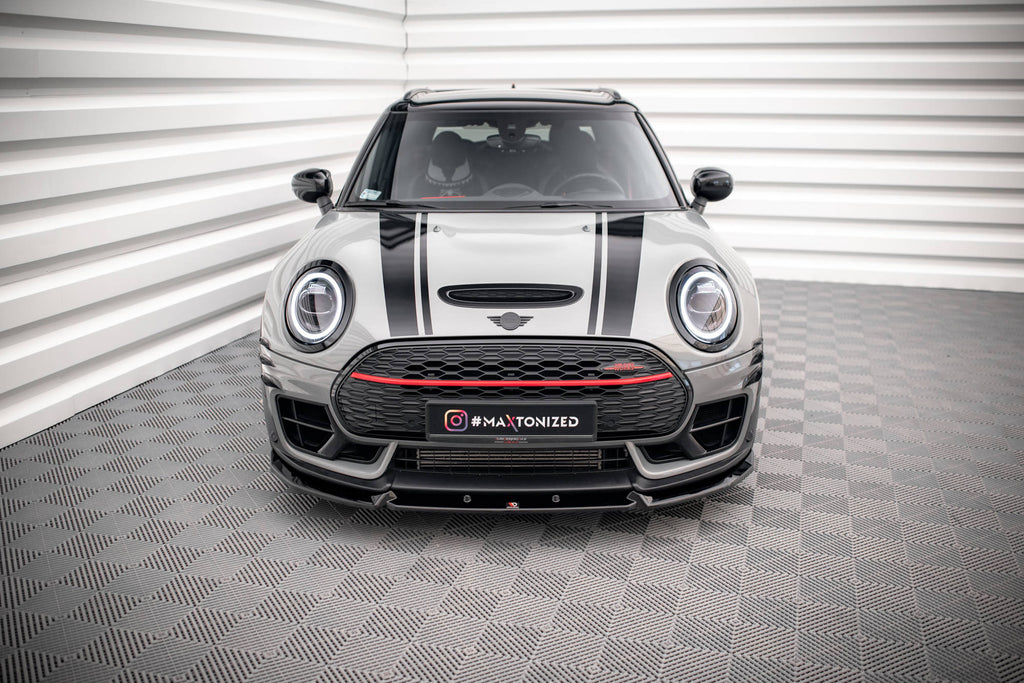 Maxton Design Street+ Spoilerlippe Front Ansatz V.4 passend für Mini Cooper Clubman John Cooper Works F54 Facelift schwarz Hochglanz