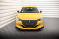 Maxton Design Street Pro Street+ Spoilerlippe Front Ansatz + Flaps passend für Peugeot 208 GT Mk2 schwarz Hochglanz