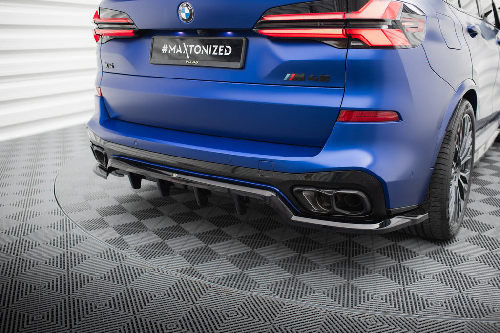Maxton Design Street+ Mittlerer Diffusor RACE passend für V.1 BMW X5 M-Paket G05 Facelift schwarz Hochglanz