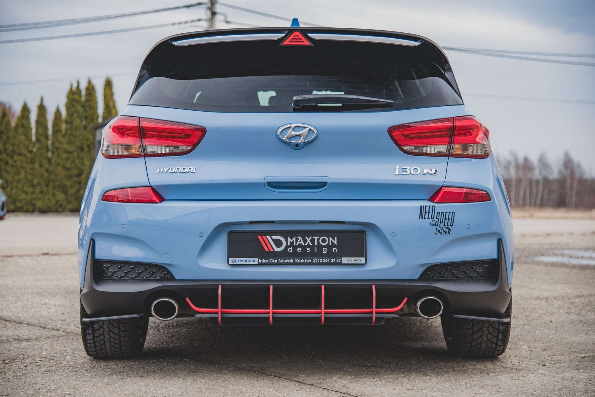 Maxton Design Street Pro Heck Ansatz Flaps Diffusor passend für Hyundai I30 N Mk3 Hatchback