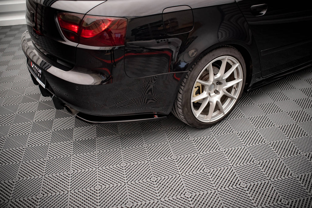 Maxton Design Heck Ansatz Flaps Diffusor passend für Seat Exeo schwarz Hochglanz