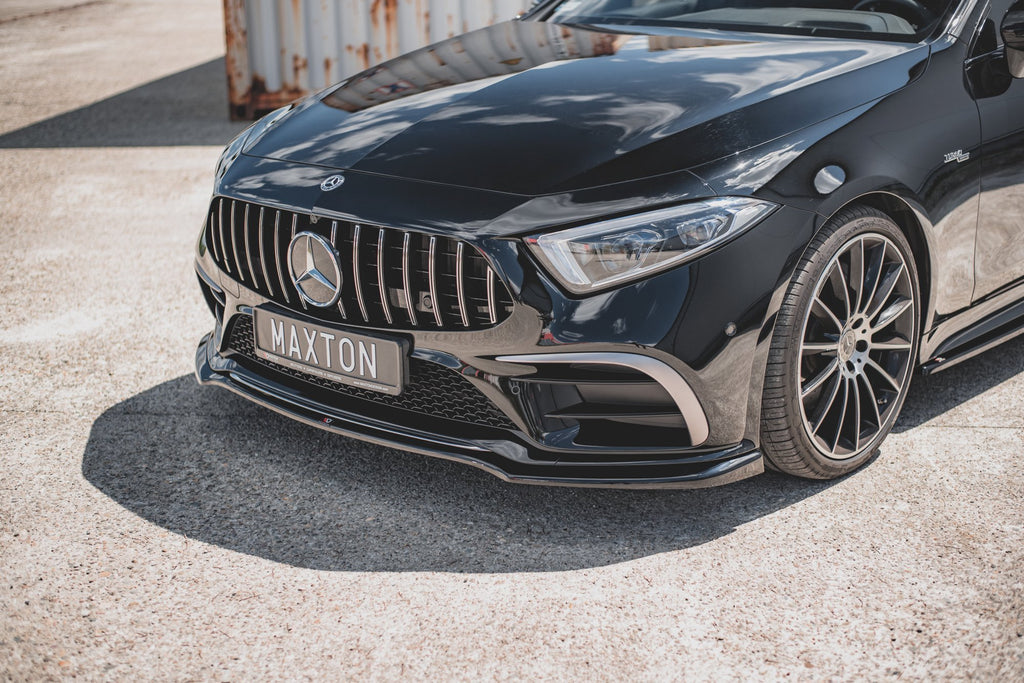 Maxton Design Street+ Spoilerlippe Front Ansatz V.3 passend für Mercedes-AMG CLS 53 C257 schwarz Hochglanz