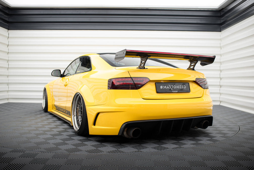 Maxton Design Carbon Spoiler With Internal Brackets Uprights + LED Audi A5 Coupe 8T für Audi A5 / S5 / RS5
