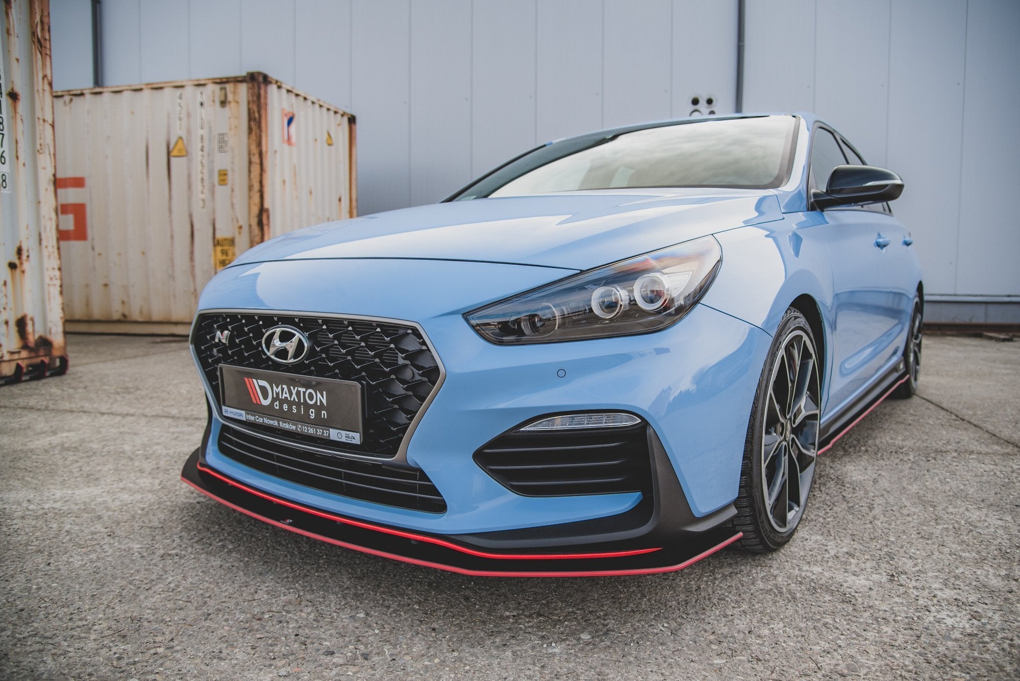 Maxton Design Street Pro Street+ Spoilerlippe Front Ansatz passend für Hyundai I30 N Mk3 Hatchback / Fastback