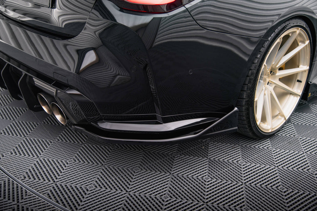 Maxton Design Heck Ansatz Flaps Diffusor V.4 passend für BMW M4 G82 / G82 Facelift schwarz Hochglanz