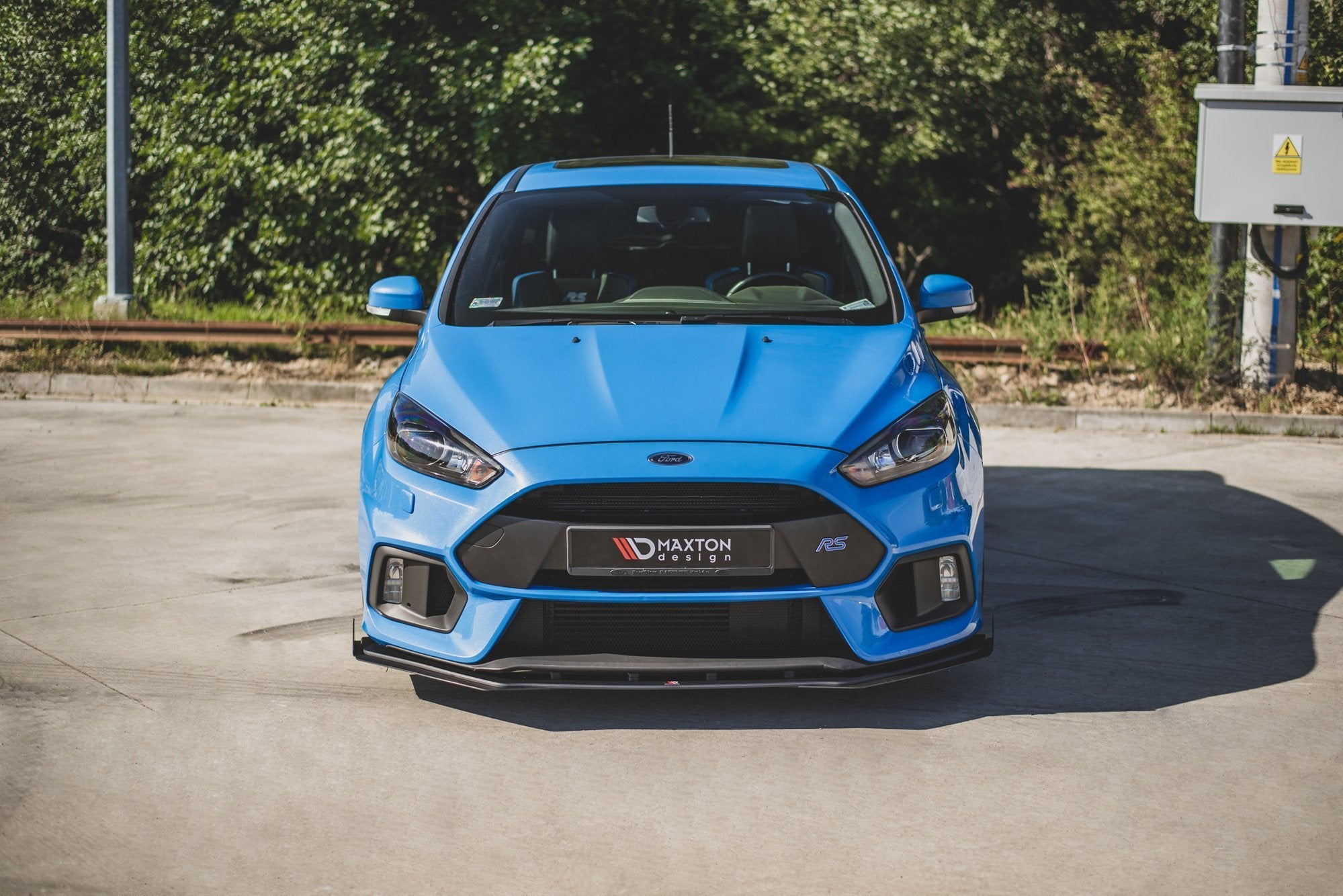 Maxton Design Street Pro Street+ Spoilerlippe Front Ansatz passend für + Flaps passend für Ford Focus RS Mk3 schwarz Hochglanz