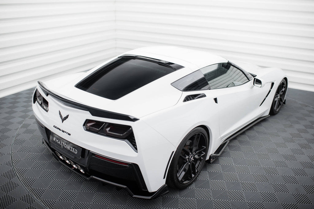 Maxton Design Heckscheiben Spoiler passend für Chevrolet Corvette Stingray / Z06 C7 schwarz Hochglanz
