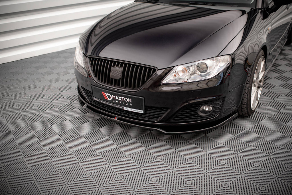 Maxton Design Street+ Spoilerlippe Front Ansatz V.2 passend für Seat Exeo schwarz Hochglanz