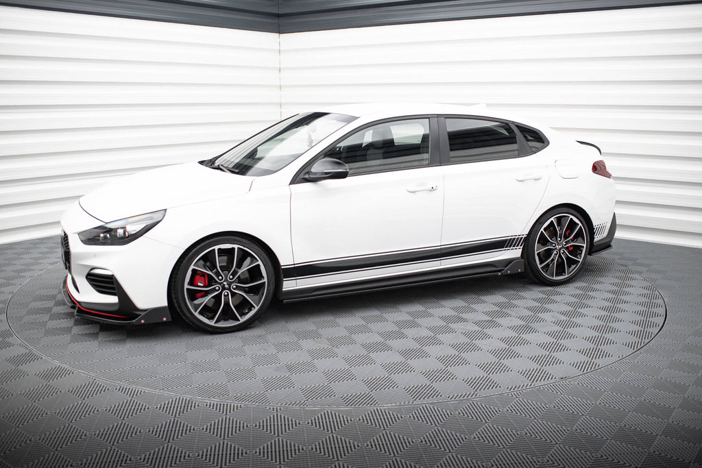 Maxton Design Street+ Seitenschweller Leisten passend für V.5 + Flaps Hyundai I30 N / N-Line Hatchback / Fastback Mk3 / Mk3 Facelift