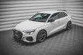 Maxton Design Street+ Seitenschweller Leisten passend für V.1 passend für Audi S3 / A3 S-Line Sportback / Limousine 8Y / 8Y Facelift schwarz Hochglanz