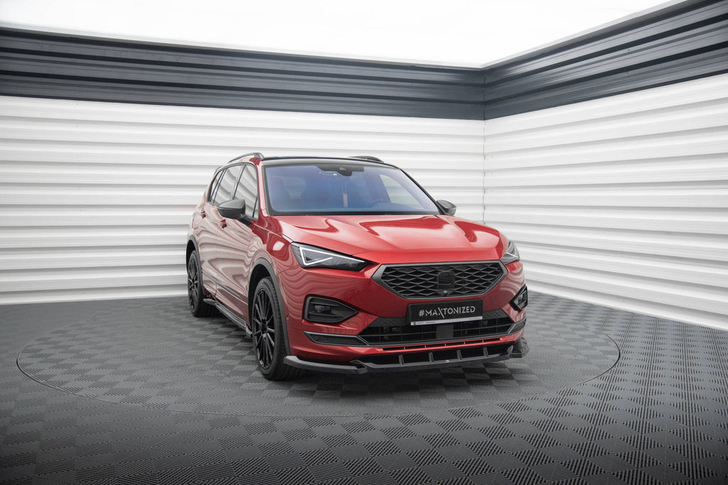 Maxton Design Street+ Spoilerlippe Front Ansatz V.1 passend für Seat Tarraco FR Mk1 schwarz Hochglanz
