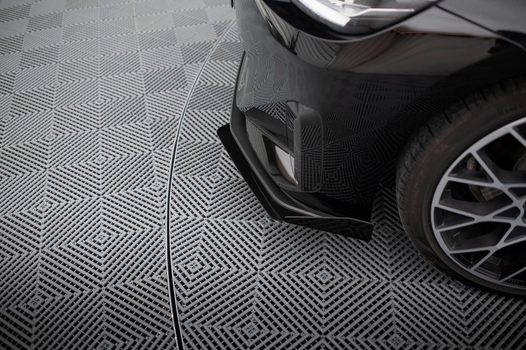 Maxton Design Front Stoßstange Flaps passend für BMW 2 Coupe G42 schwarz Hochglanz