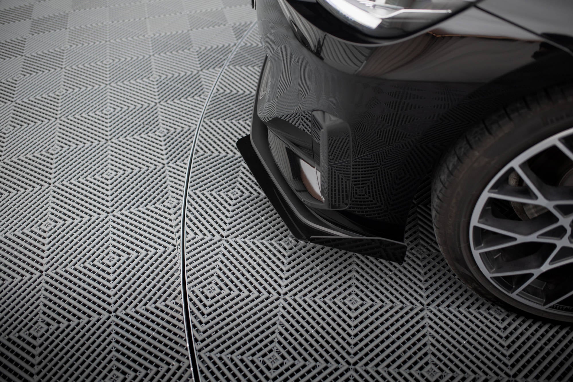 Maxton Design Front Stoßstange Flaps passend für BMW 2 Coupe G42 schwarz Hochglanz