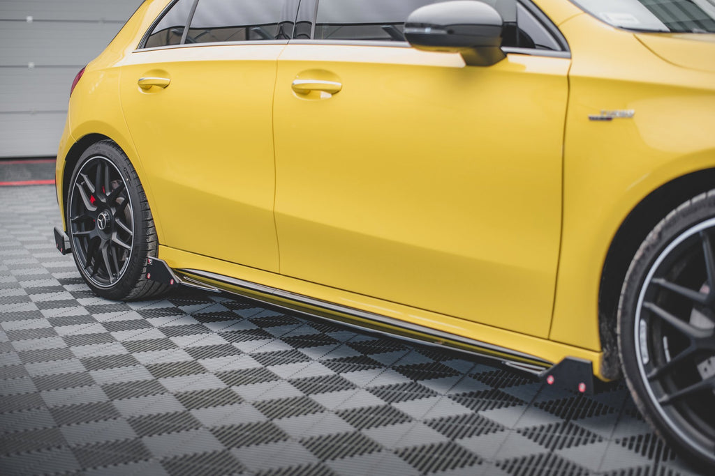 Maxton Design Street+ Seitenschweller Leisten V.2 passend für + Flaps passend für Mercedes-AMG A45 S