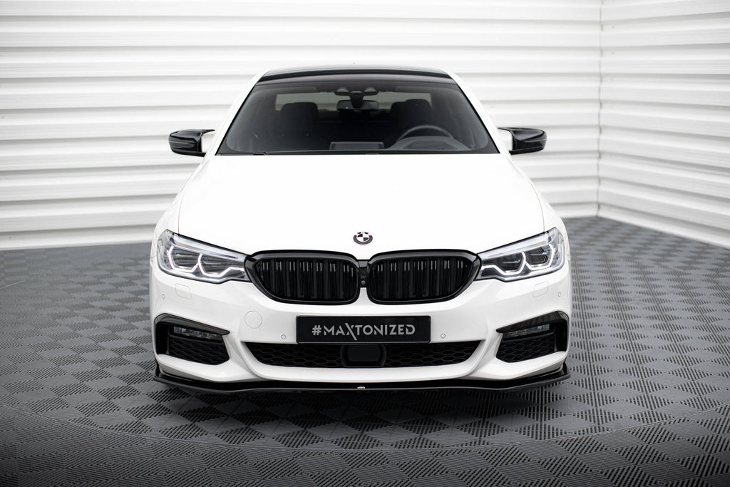 Maxton Design Street+ Spoilerlippe Front Ansatz V.2 passend für BMW 5er M-Paket / M550d / M550i G30/ G31 M-Paket schwarz Hochglanz