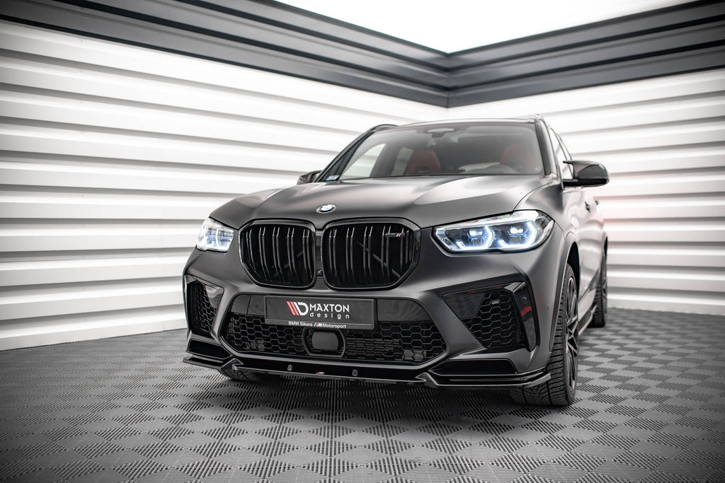 Maxton Design Street+ Spoilerlippe Front Ansatz V.1 passend für BMW X5M F95 schwarz Hochglanz