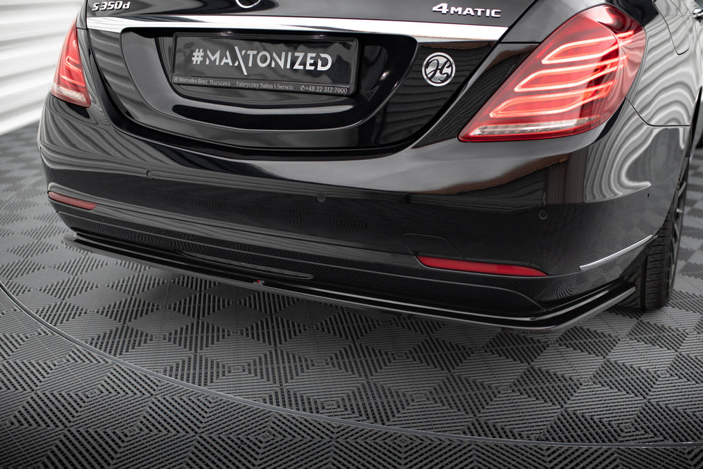 Maxton Design Heckansatz V.2 Mercedes-Benz S W222 schwarz Hochglanz für Mercedes-Benz S Klasse W222
