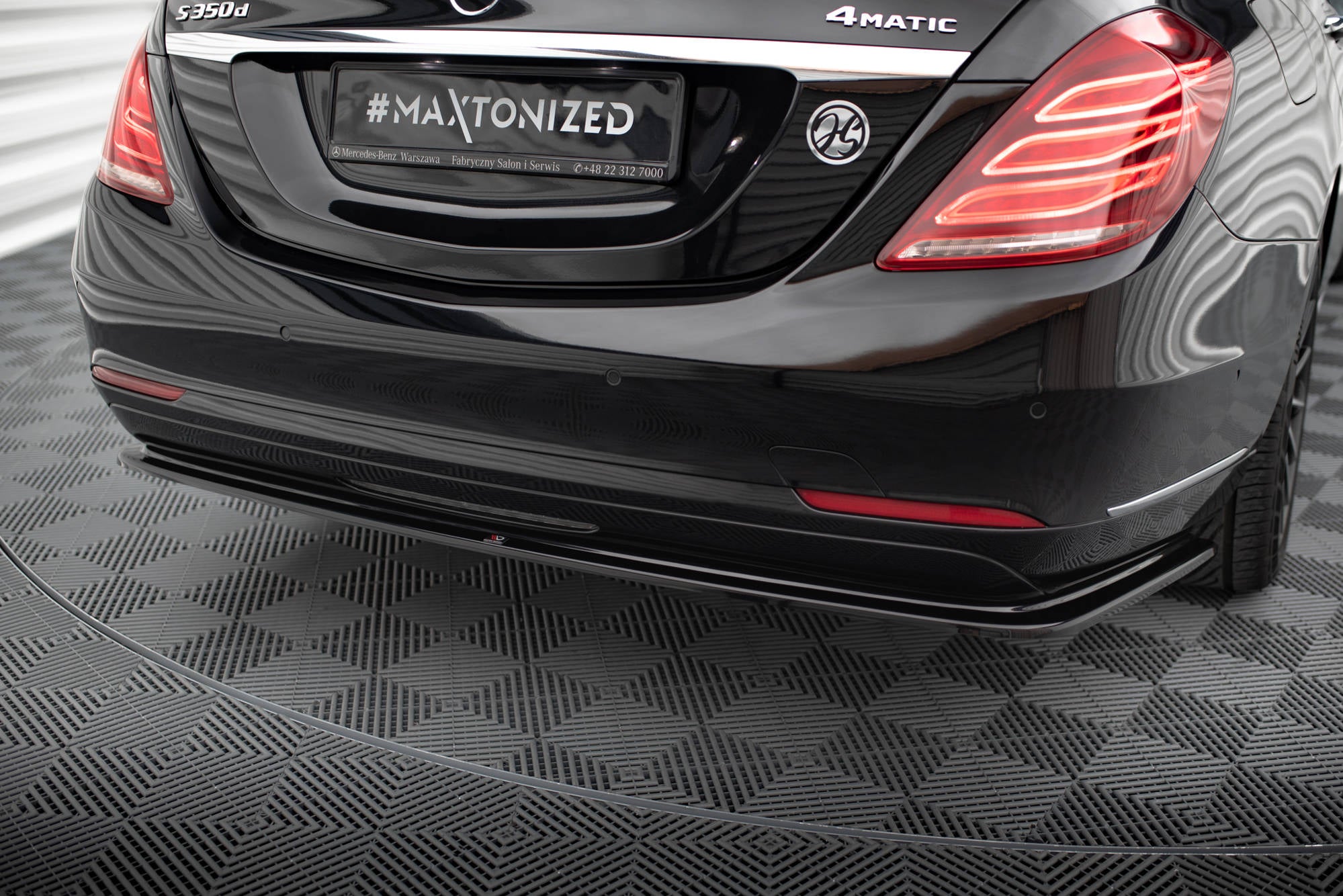 Maxton Design Heckansatz V.2 Mercedes-Benz S W222 schwarz Hochglanz für Mercedes-Benz S Klasse W222