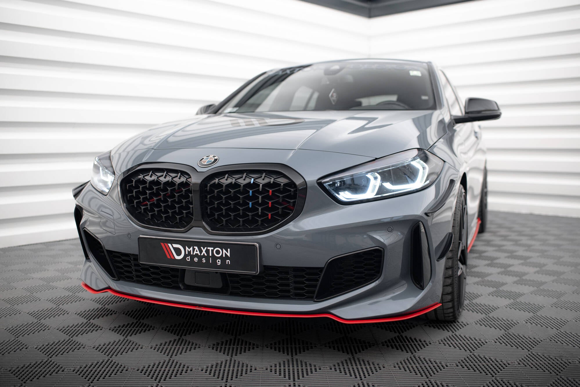 Maxton Design Street+ Spoilerlippe Front Ansatz V.4 passend für BMW 1er M-Paket/ M135i / 128ti F40
