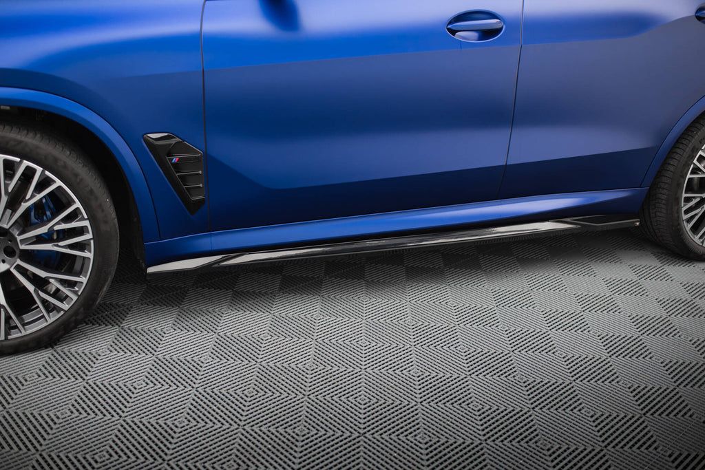 Maxton Design Street+ Seitenschweller Leisten passend für V.1 passend für BMW X5 M-Paket G05 Facelift schwarz Hochglanz