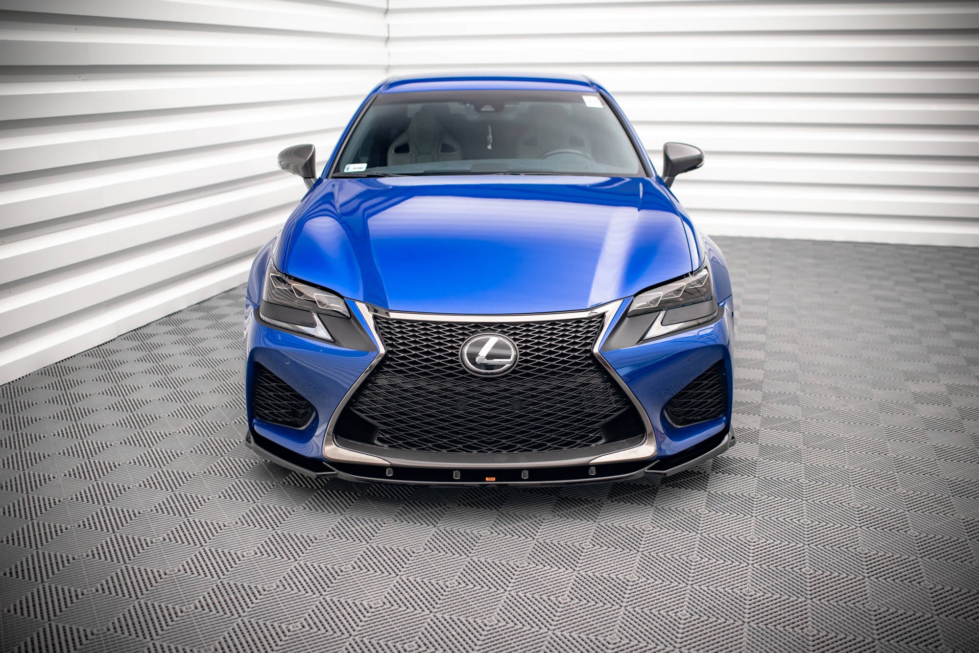 Maxton Design Street+ Spoilerlippe Front Ansatz V.2 passend für Lexus GS F Mk4 Facelift schwarz Hochglanz