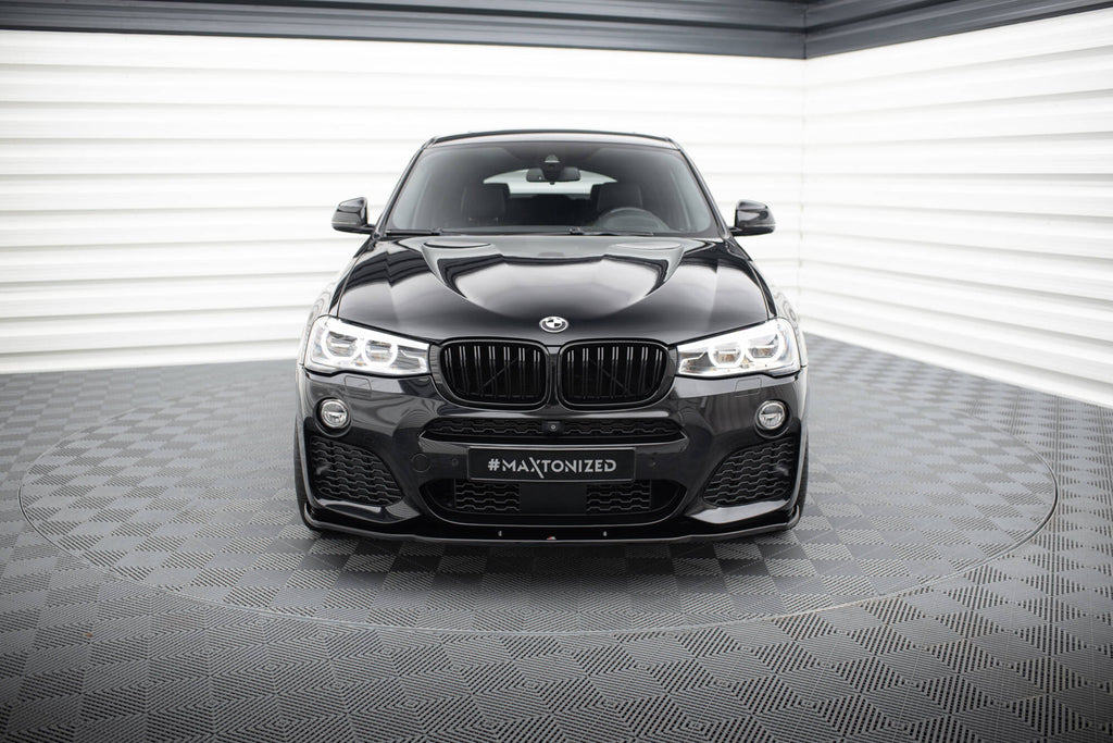 Maxton Design Street+ Spoilerlippe Front Ansatz passend für BMW X4 M Paket schwarz Hochglanz