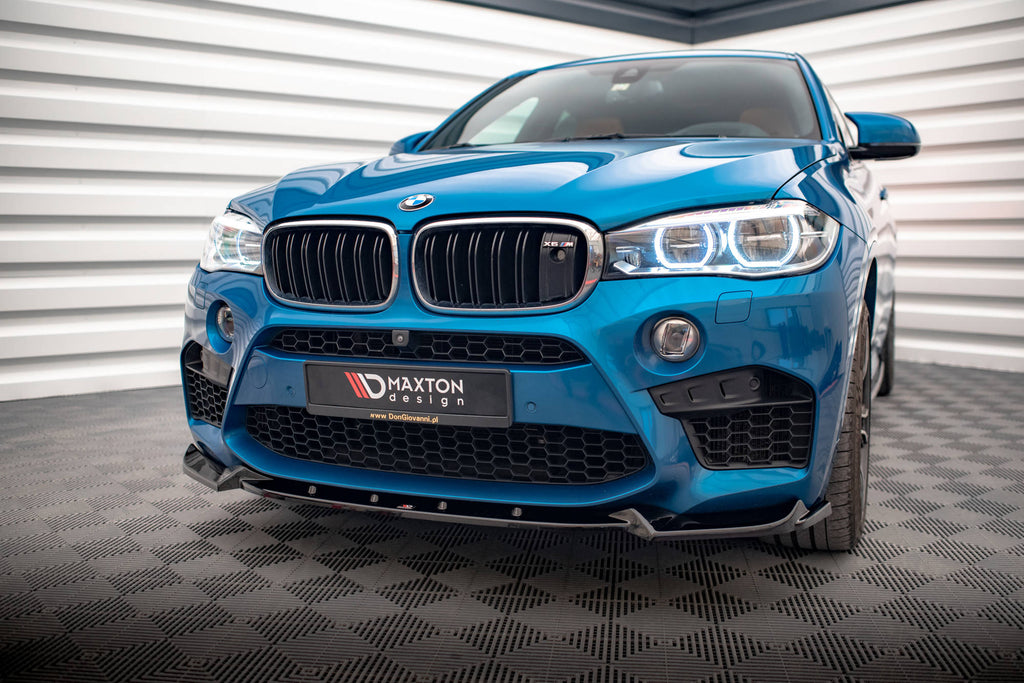 Maxton Design Street+ Spoilerlippe Front Ansatz V.1 passend für BMW X5 M F85 / X6 M F86 schwarz Hochglanz