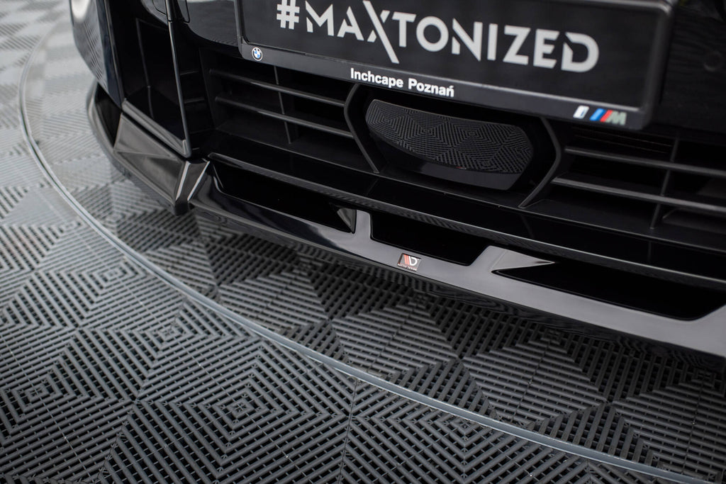 Maxton Design Street+ Spoilerlippe Front Ansatz V.2 passend für BMW XM G09 schwarz Hochglanz