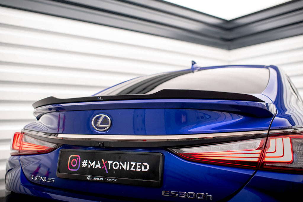 Maxton Design Spoiler CAP passend für Lexus ES F Sport Mk7 schwarz Hochglanz