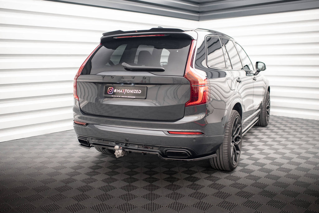 Maxton Design Street+ Mittlerer Diffusor RACE passend für Volvo XC90 R-Design Mk2 / Mk2 Facelift schwarz Hochglanz